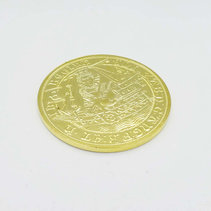 Gold Plated Queen Elizabeth I Ryal Silver Coin