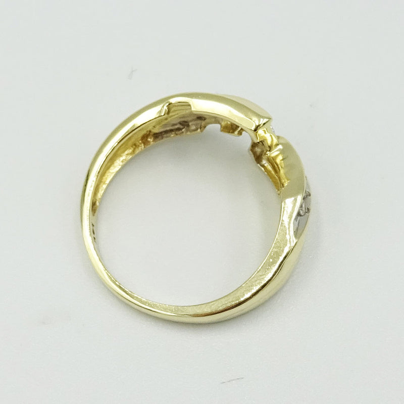 14ct Yellow Gold Diamond Lightning Cluster Ring 0.15ct Size M 1/2 - Richard Miles Jewellers