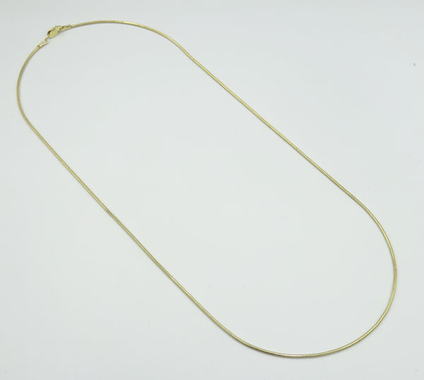 9ct gold fine snake chain 18". 4gr