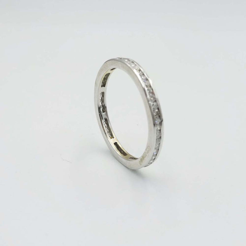 18ct White Gold Diamond Full Eternity Ring Size M 1/2 1.00ct