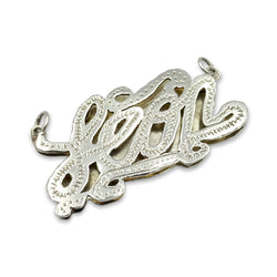 Silver Patterned "Leon" Layered Pendant